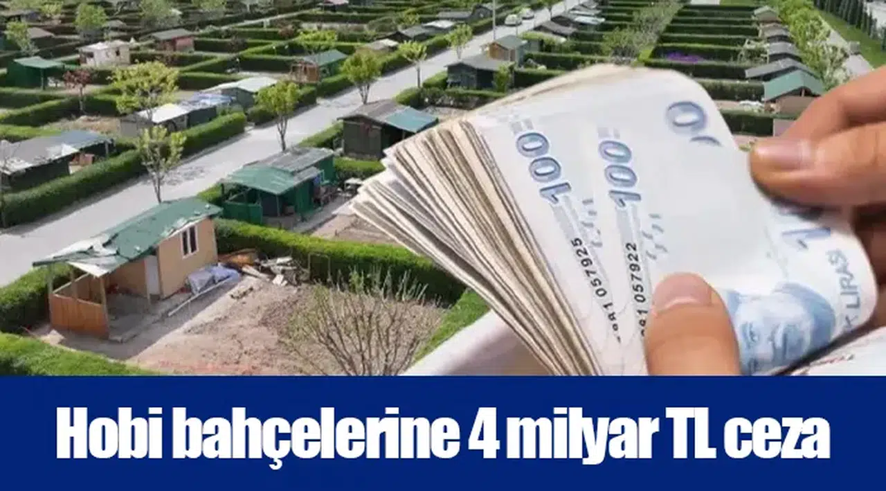 Hobi bahçelerine 4 milyar TL ceza