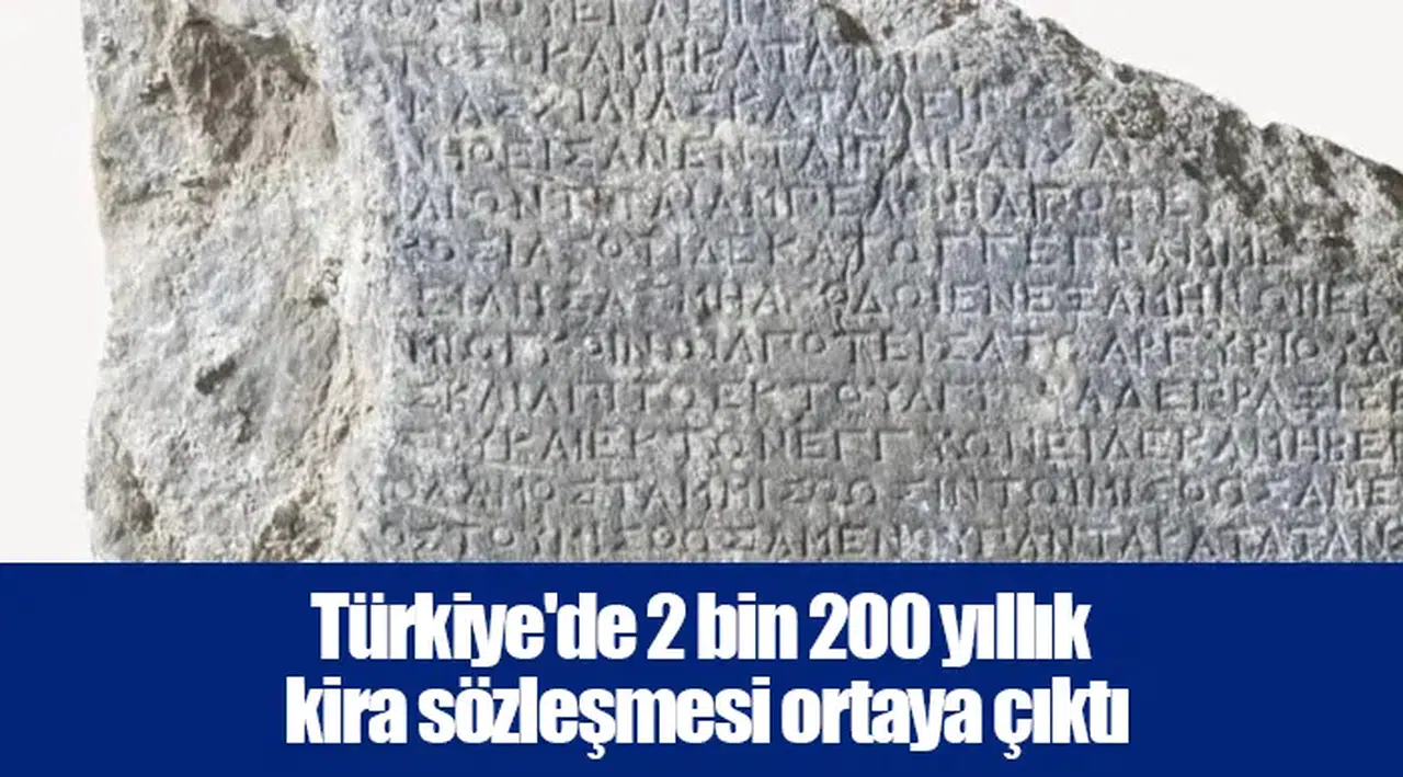 Türkiye'de 2 bin 200 yıllık kira sözleşmesi ortaya çıktı