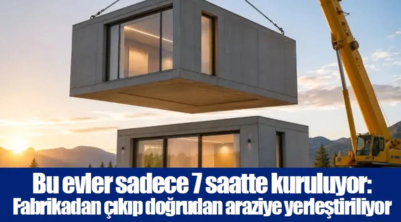 Bu evler sadece 7 saatte kuruluyor: Fabrikadan çıkıp doğrudan araziye yerleştiriliyor