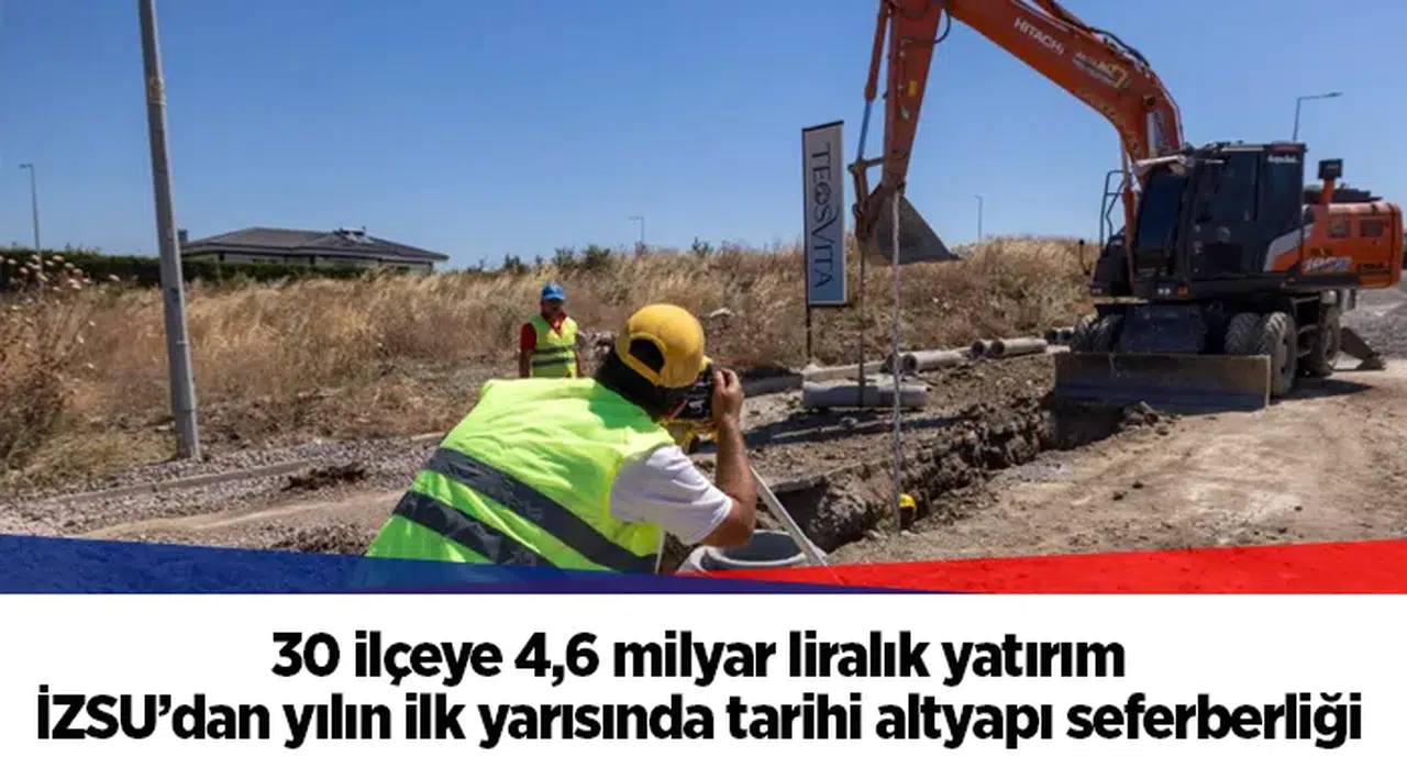 30 ilçeye 4,6 milyar liralık yatırım:  İZSU’dan yılın ilk yarısında tarihi altyapı seferberliği