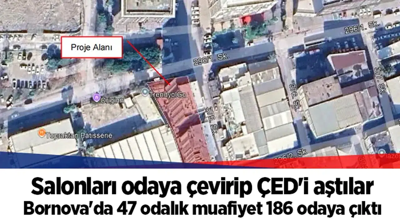 Salonları odaya çevirip ÇED'i aştılar...  Bornova'da 47 odalık muafiyet 186 odaya çıktı