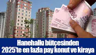 Hanehalkı bütçesinden 2025'te en fazla pay konut ve kiraya