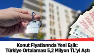 Konut Fiyatlarında Yeni Eşik: Türkiye Ortalaması 5,2 Milyon TL’yi Aştı