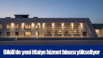 Dikili’de yeni itfaiye hizmet binası yükseliyor