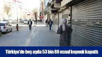 Türkiye'de beş ayda 53 bin 88 esnaf kepenk kapattı