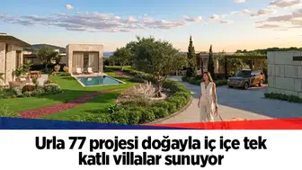 Urla 77 projesi doğayla iç içe tek katlı villalar sunuyor