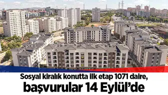 Sosyal kiralık konutta ilk etap 1071 daire, başvurular 14 Eylül’de