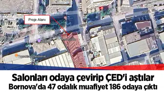 Salonları odaya çevirip ÇED'i aştılar...  Bornova'da 47 odalık muafiyet 186 odaya çıktı