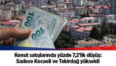 Konut satışlarında yüzde 7,2'lik düşüş: Sadece Kocaeli ve Tekirdağ yükseldi