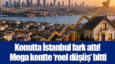 İstanbul konutta reel düşüşü bitirdi, Türkiye genelinde kayıp sürüyor