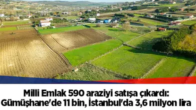Milli Emlak 590 araziyi satışa çıkardı: Gümüşhane'de 11 bin, İstanbul'da 3,6 milyon lira
