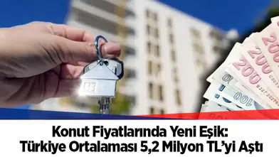Konut Fiyatlarında Yeni Eşik: Türkiye Ortalaması 5,2 Milyon TL’yi Aştı