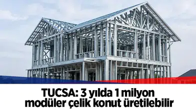 TUCSA: 3 yılda 1 milyon modüler çelik konut üretilebilir