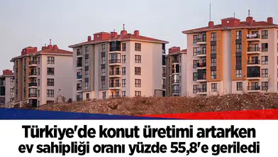 Türkiye'de konut üretimi artarken ev sahipliği oranı yüzde 55,8'e geriledi