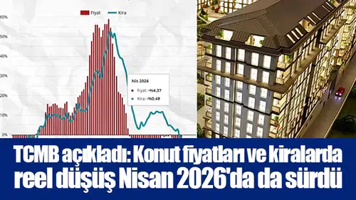 TCMB açıkladı: Konut fiyatları ve kiralarda reel düşüş Nisan 2026'da da sürdü