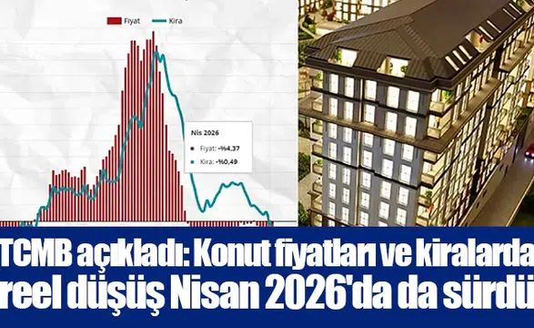 TCMB açıkladı: Konut fiyatları ve kiralarda reel düşüş Nisan 2026'da da sürdü