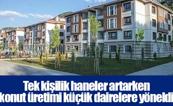 Tek kişilik haneler artarken konut üretimi küçük dairelere yöneldi