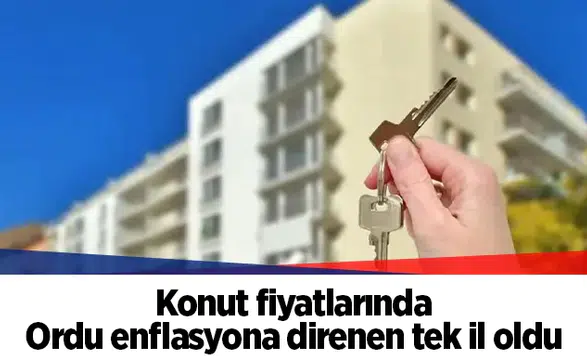 Konut fiyatlarında Ordu enflasyona direnen tek il oldu
