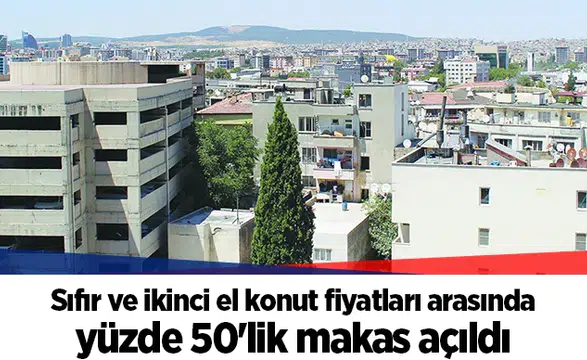 Sıfır ve ikinci el konut fiyatları arasında yüzde 50'lik makas açıldı
