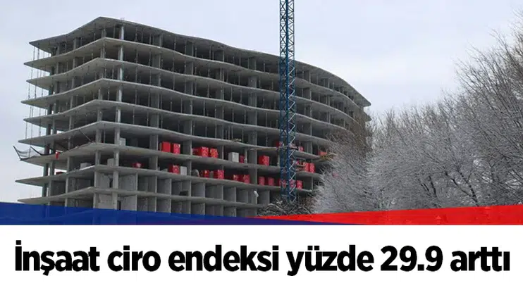 İnşaat ciro endeksi yüzde 29.9 arttı