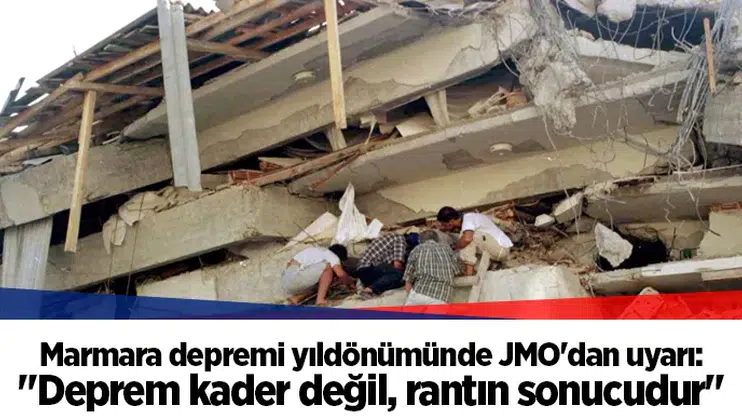 Marmara depremi yıldönümünde JMO'dan uyarı: "Deprem kader değil, rantın sonucudur"