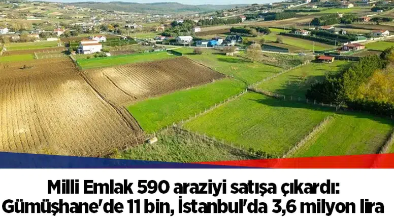 Milli Emlak 590 araziyi satışa çıkardı: Gümüşhane'de 11 bin, İstanbul'da 3,6 milyon lira