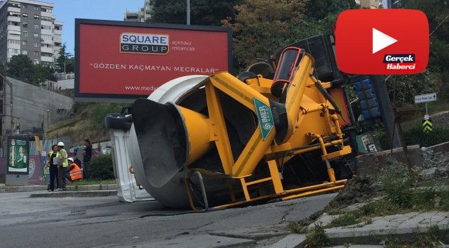 Beton mikseri dehşeti kamerada