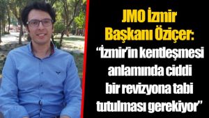 JMO İzmir Başkanı Öziçer: “İzmir’in kentleşmesi anlamında ciddi bir revizyona tabi tutulması gerekiyor”
