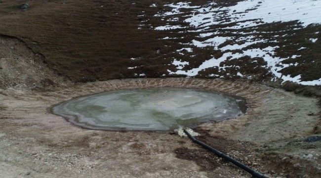 Dipsiz Göl'ün son hali (Su veriliyor)