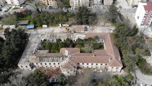 Hadımköy’deki pandemi hastanesi çalışmaları havadan görüntülendi 