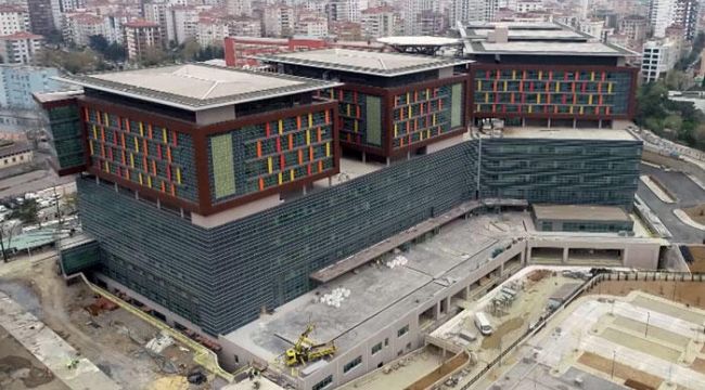 İnşaatında sona gelinen Göztepe Şehir Hastanesi havadan görüntülendi 