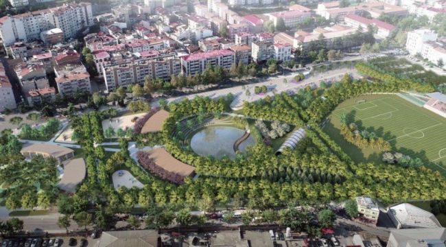 Trabzon’da Millet Bahçesi’nin inşaat çalışmaları sürüyor