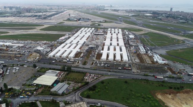 Yeşilköy Hastanesi inşaatı 28. gününde