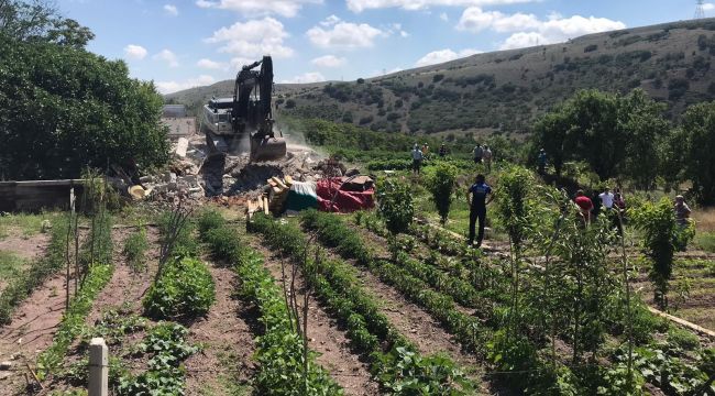 Sincan'da hobi bahçelerine yapılan binalar yıkılıyor