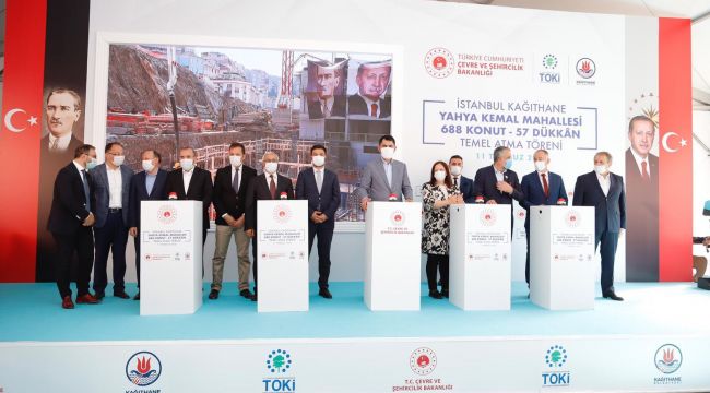 Kağıthane'de 688 konut ve 57 dükkanın temel atma töreni gerçekleştirildi