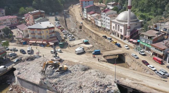 Dereli&#039;de yıkım çalışmaları tamamlandı