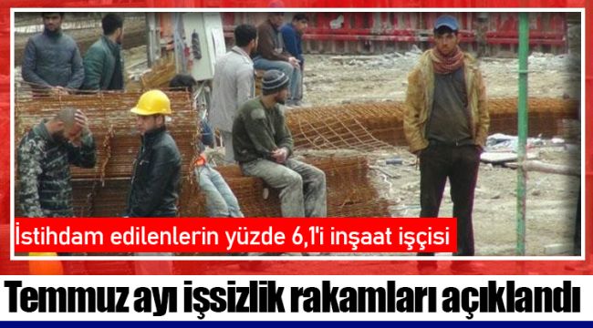 Temmuz ayı işsizlik rakamları açıklandı