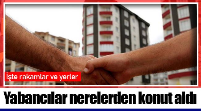Yabancılar nerelerden konut aldı