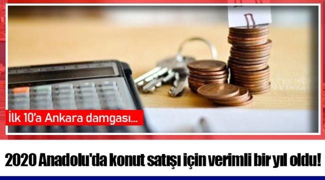 2020 Anadolu'da konut satışı için verimli bir yıl oldu!
