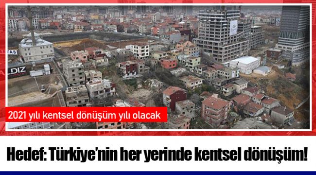 Hedef: Türkiye’nin her yerinde kentsel dönüşüm!