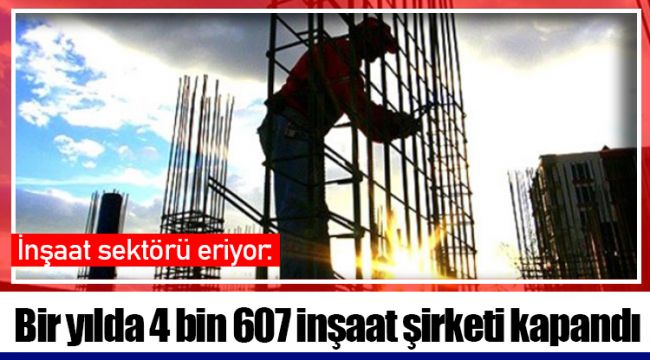 İnşaat sektörü eriyor: Bir yılda 4 bin 607 inşaat şirketi kapandı