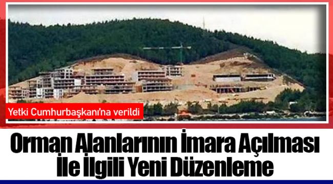 Orman Alanlarının İmara Açılması İle İlgili Yeni Düzenleme