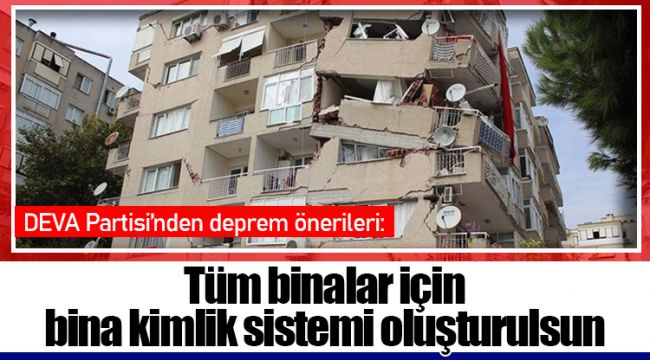 Tüm binalar için bina kimlik sistemi oluşturulsun