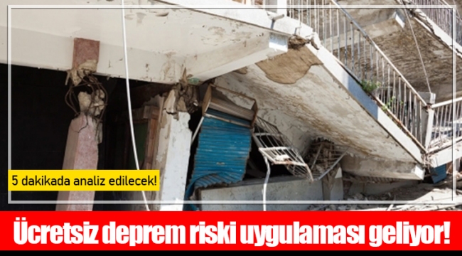 Ücretsiz deprem riski uygulaması geliyor!
