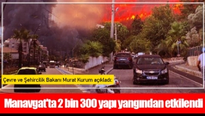 Manavgat'ta 2 bin 300 yapı yangından etkilendi