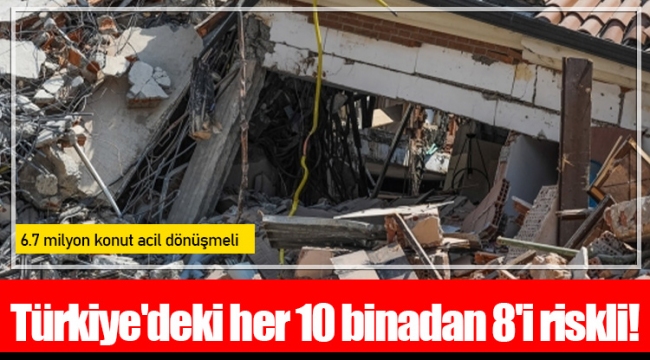 Türkiye'deki her 10 binadan 8'i riskli!