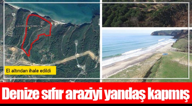Denize sıfır araziyi yandaş kapmış