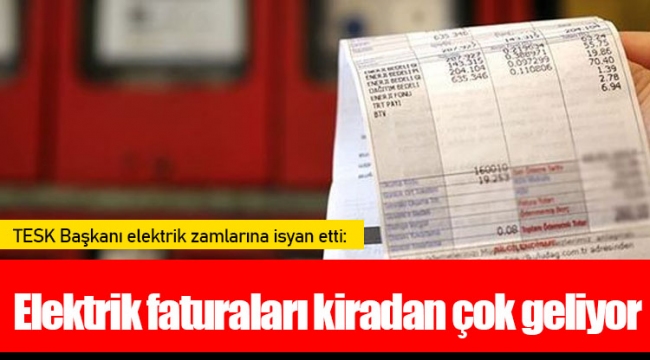 Elektrik faturaları kiradan çok geliyor