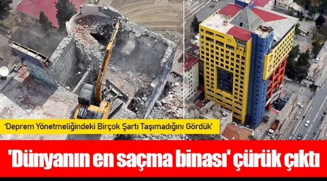 'Dünyanın en saçma binası' çürük çıktı