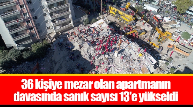36 kişiye mezar olan apartmanın davasında sanık sayısı 13'e yükseldi